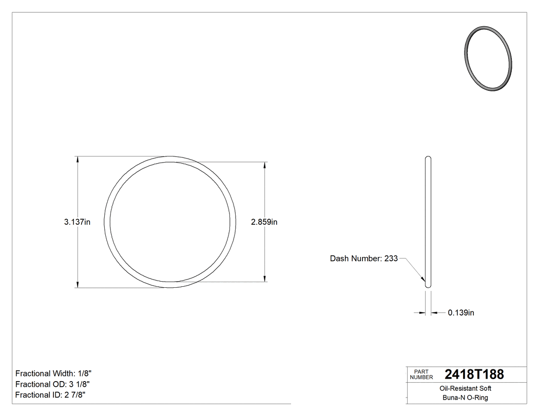 Technical drawing - 2418T188